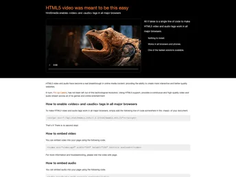 Html5media screenshot