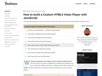 Custom Html5 Video screenshot