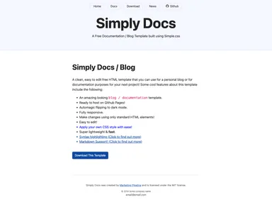 Simply Docs screenshot