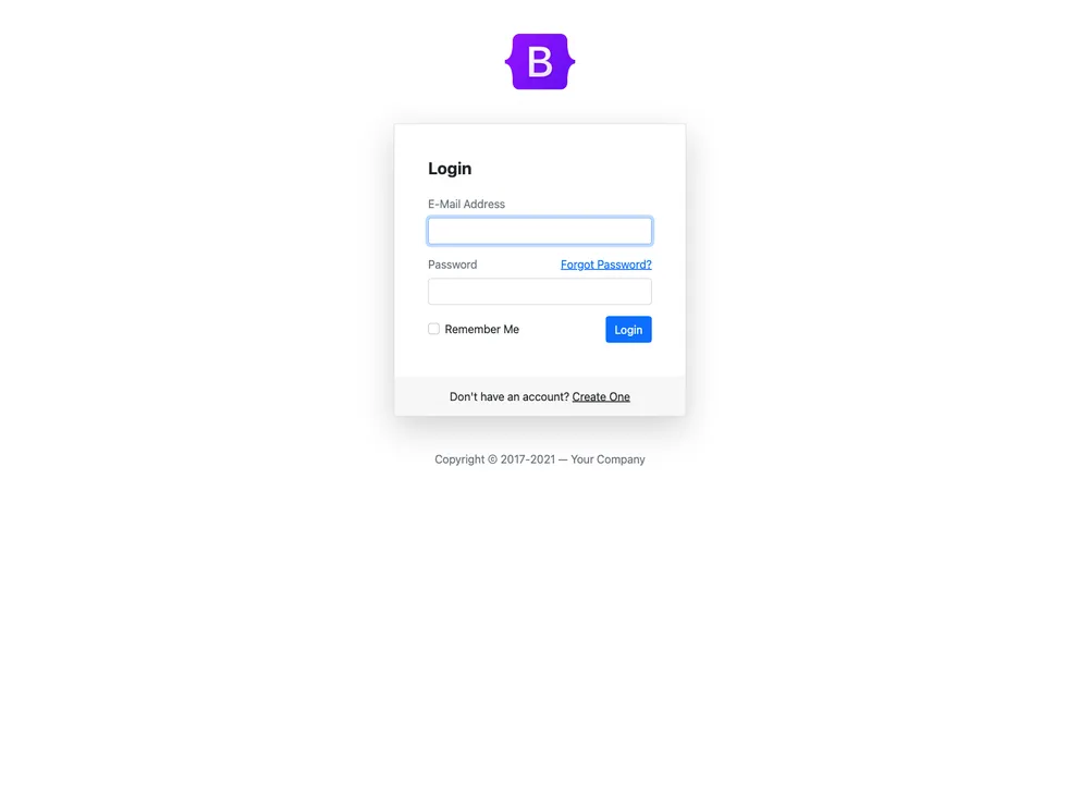 Bootstrap 5 Login Page screenshot