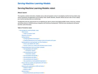 Serving Machine Learning Models screenshot