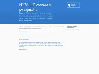 HTML5 Canvas Projects screenshot