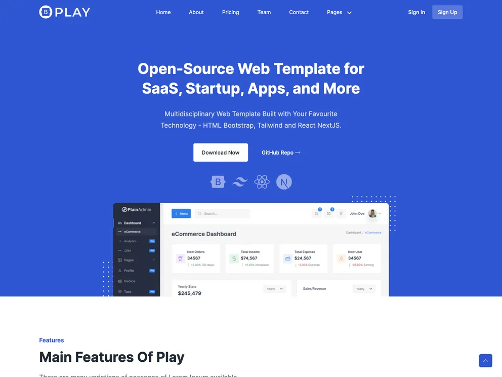 Play Bootstrap screenshot