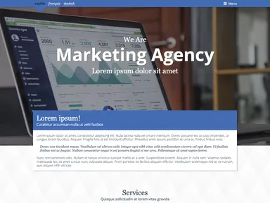 Marketing Agency_one Page Template screenshot